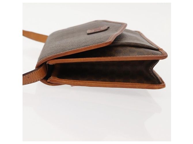 Céline Celine Vintage Macadam Schultertasche aus Canvas und Leder Braun - Ansicht 4