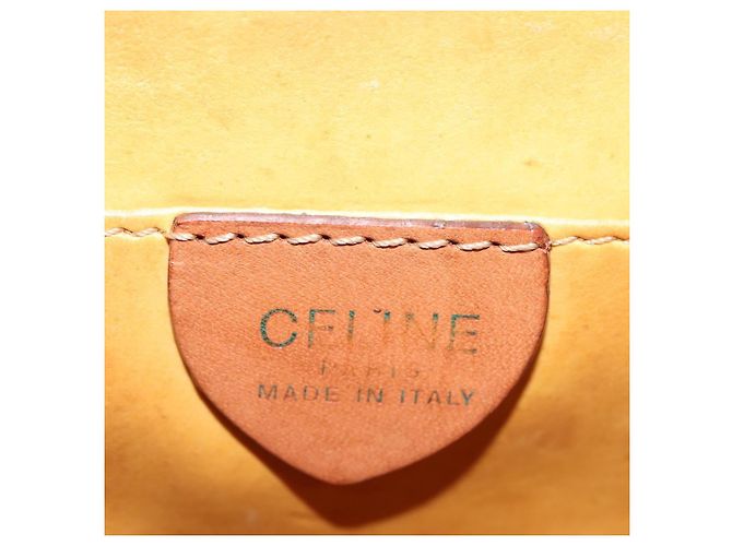 Céline Celine Vintage Macadam Schultertasche aus Canvas und Leder Braun - Ansicht 6