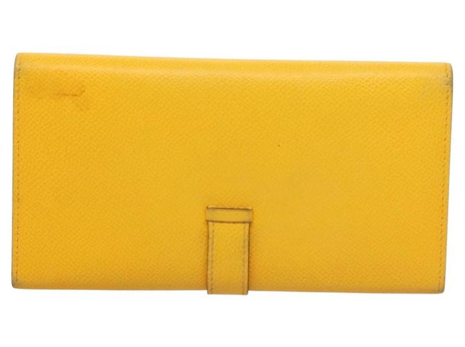 Cartera Bearn Hermès Epsom Larga Amarillo - vista 2