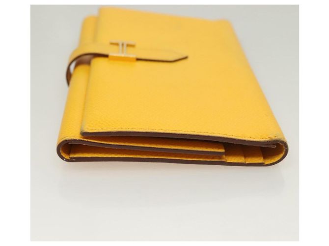 Cartera Bearn Hermès Epsom Larga Amarillo - vista 3