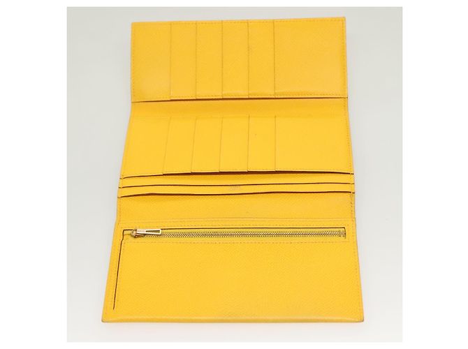 Cartera Bearn Hermès Epsom Larga Amarillo - vista 5