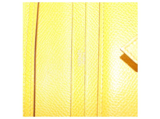 Cartera Bearn Hermès Epsom Larga Amarillo - vista 6