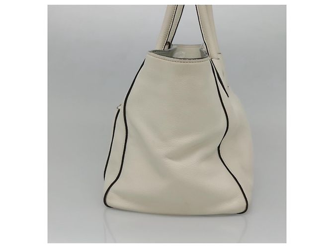 Bolso tote convertible Prada con bolsillo frontal en Vitello Daino Blanco - vista 4