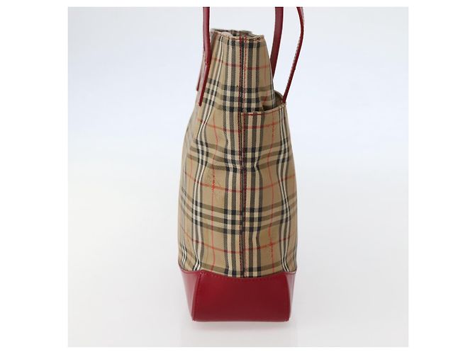 Burberry Nova Check Tote canvas check pattern Small Beige - view 4