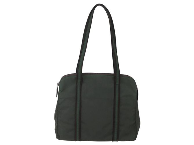Prada Vintage Tote Tessuto Cachi - vista 2