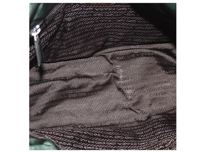 Prada Vintage Tote Tessuto Cachi - vista 5