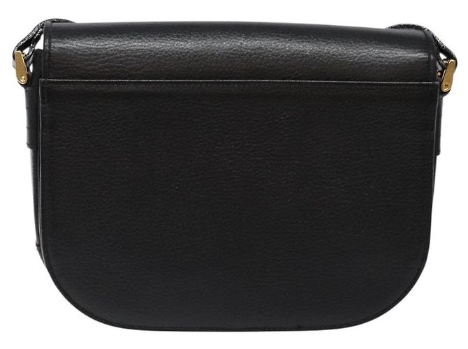 Burberry Flap Shoulder Leather Nero - vista 2