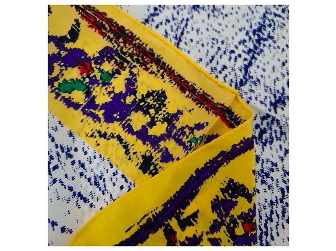 Gianni Versace Seidenschal mit abstraktem Muster Mehrfarben Gelb - Ansicht 4