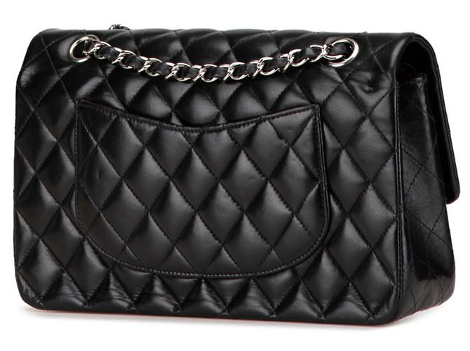CHANEL Matelassé 25 Borsa a Spalla Doppia Nero - vista 2