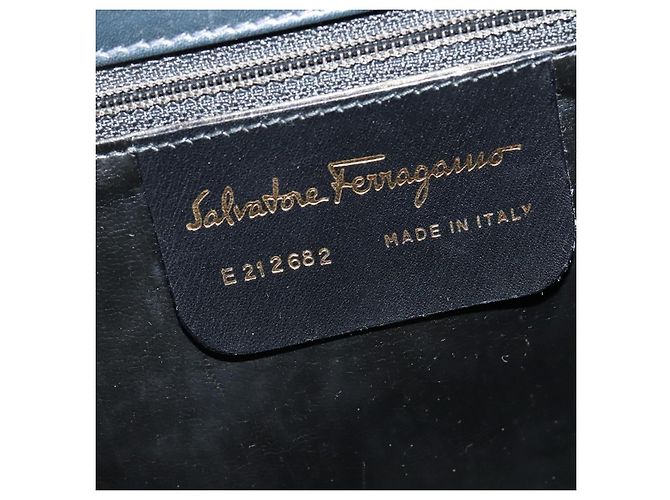 Borsa a Spalla Gancini in Pelle Salvatore Ferragamo Blu navy - vista 6