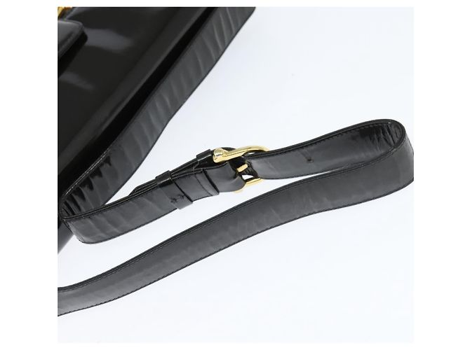 Céline Clutch in pelle Vintage Carriage di Celine Nero - vista 7