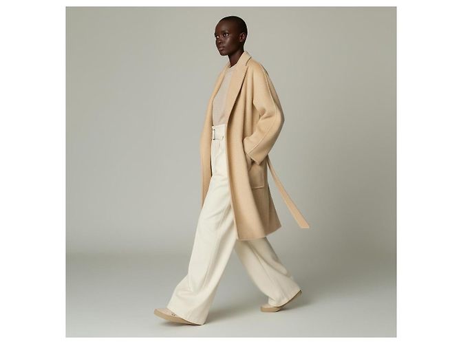 Abrigo Max Mara Crine de lana de camello beige - vista 4