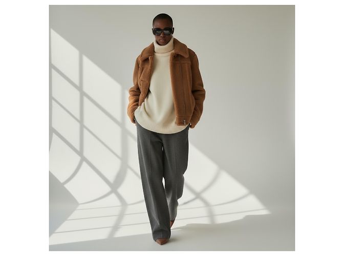 Max Mara Teddino Jacke Wolle Camel Kamel - Ansicht 8
