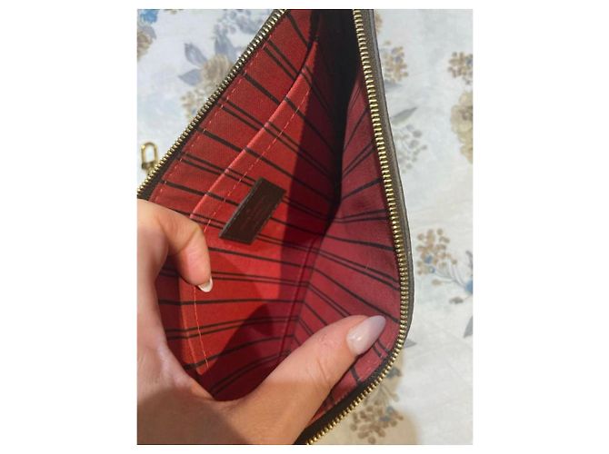 Pochette Louis Vuitton Damier Marrone Chiaro e Scuro Marrone scuro - vista 6