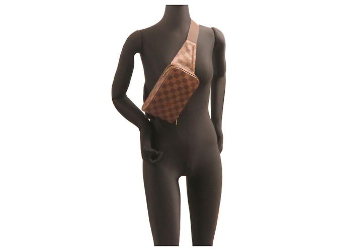 Borsa a tracolla da uomo Geronimos di Louis Vuitton Marrone Damier ebene - vista 8