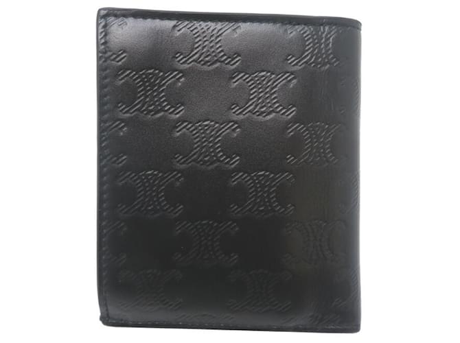 Céline Celine Triomphe Compact Wallet Black - view 2