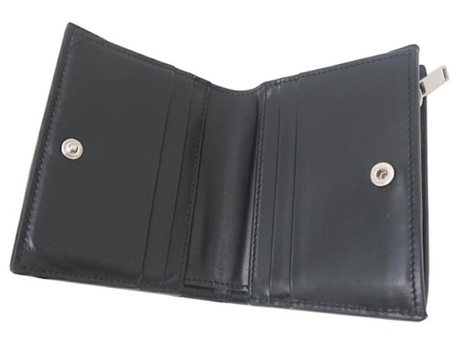Céline Celine Triomphe Compact Wallet Black - view 5