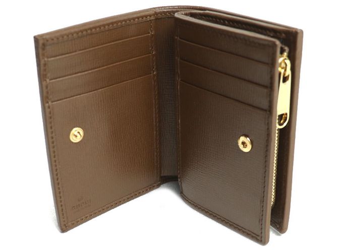 Billetera bi-fold Gucci Horsebit 1955 Beige - vista 3