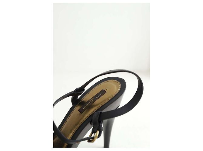Louis Vuitton Schwarze Lederabsätze - Ansicht 4