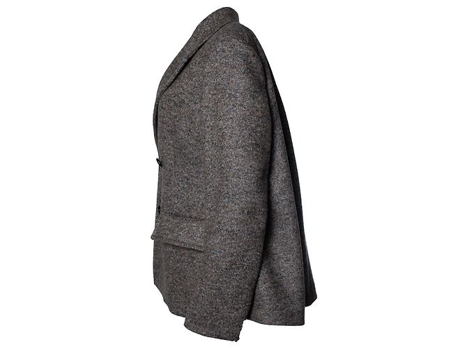Bottega Veneta, Blazer cruzado con efecto capa Castaño - vista 2