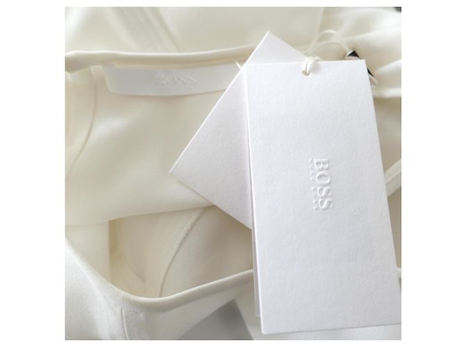 Hugo Boss Blusa in crema con frange Boss Crudo - vista 5