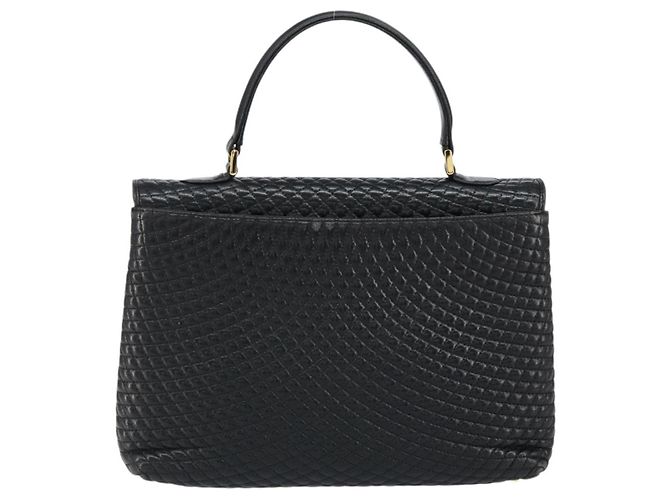 Vintage Handtasche Bally aus gestepptem Leder Schwarz - Ansicht 2