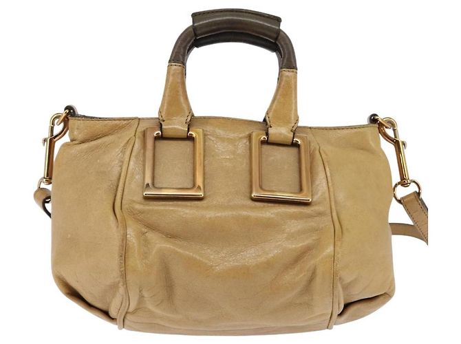 Chloé Borsa a mano in pelle Chloe Ethel Beige - vista 2