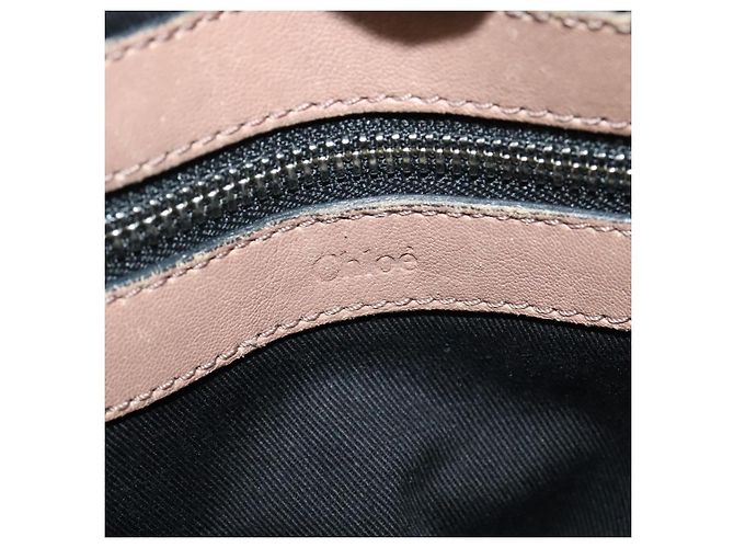 Chloé Borsa a mano in pelle Chloe Ethel Rosa - vista 6