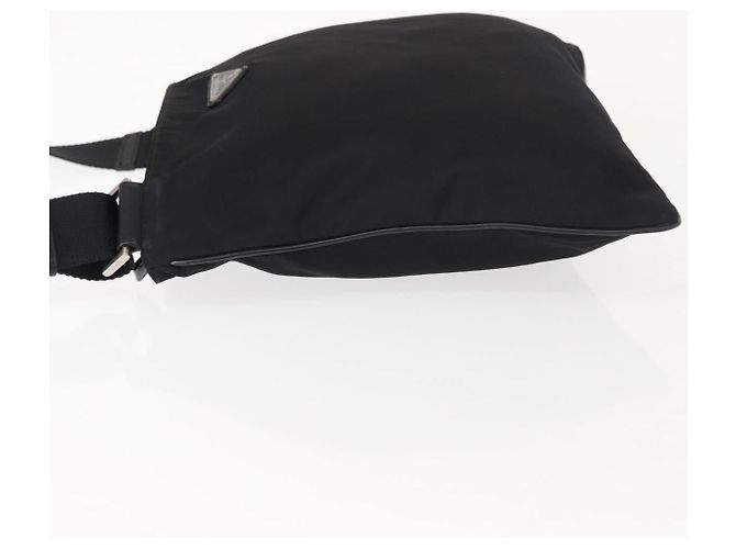 Borsa Messenger Piatta Prada Tessuto Media Nero - vista 4