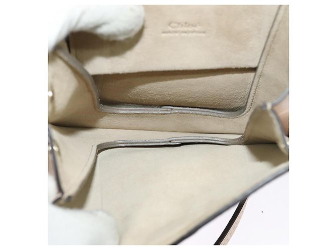 Chloé Faye Borsa a Tracolla in Pelle e Suede Media Beige - vista 5