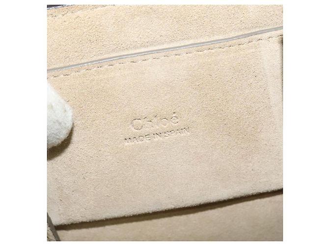 Chloé Faye Borsa a Tracolla in Pelle e Suede Media Beige - vista 6
