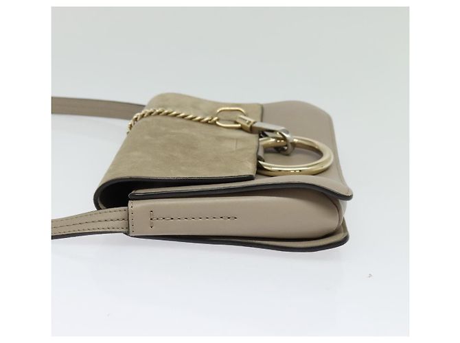 Chloé Borsa a Spalla Faye in Pelle e Camoscio Media di Chloe Marrone - vista 3