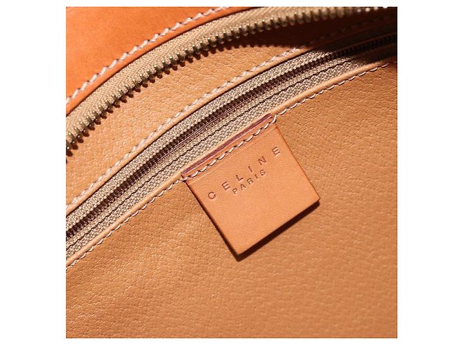 Céline Borsa tote Macadam vintage Celine in tela e pelle Marrone - vista 6