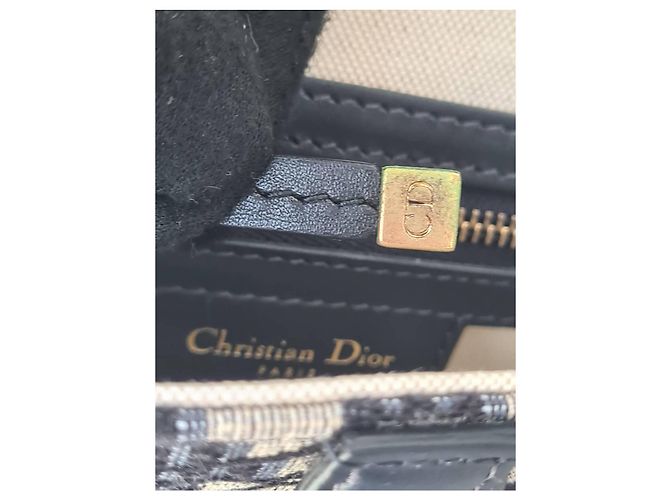 Bolsa Sela Jacquard Oblique Média Christian Dior Azul Marinho com Hardware Dourado - vista 18