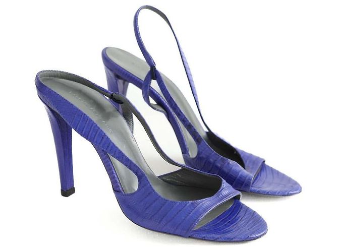Balenciaga Tacchi in pelle blu - vista 3