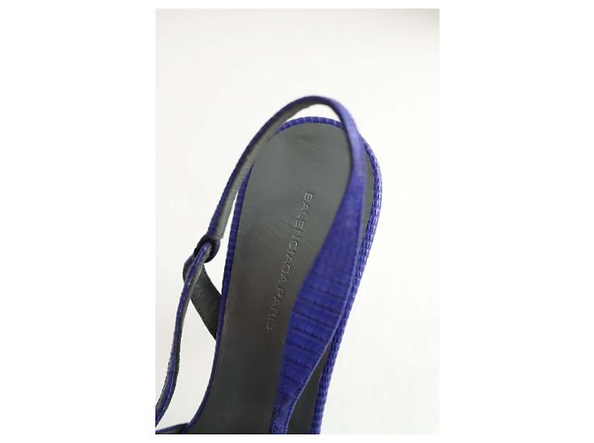 Balenciaga Tacchi in pelle blu - vista 4