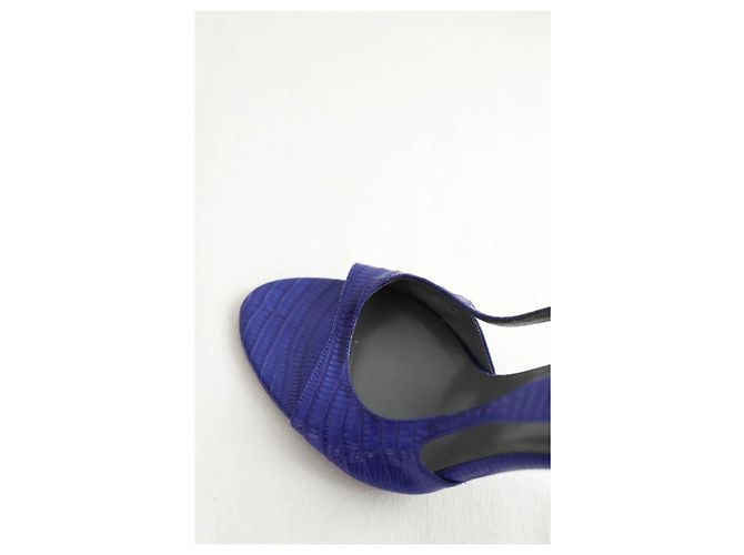 Balenciaga Tacchi in pelle blu - vista 5