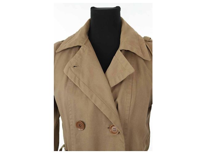 Isabel Marant Trench coat de algodão camelo - vista 2