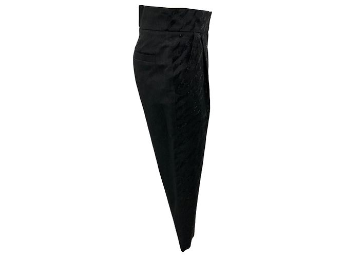 Brunello Cucinelli anthrazitgraue Pailletten-Wollhose - Ansicht 2