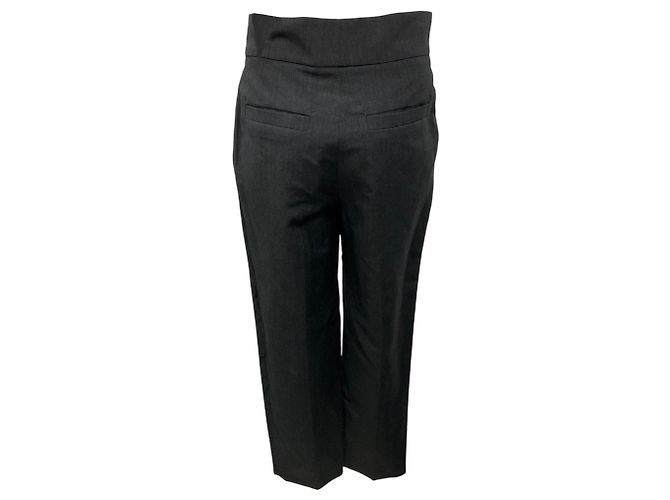 Brunello Cucinelli anthrazitgraue Pailletten-Wollhose - Ansicht 3