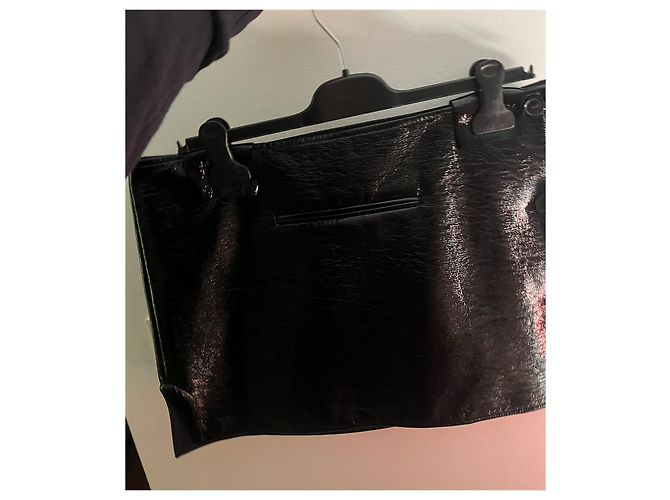 Courreges Minifalda negra de vinilo asimétrica Negro - vista 10