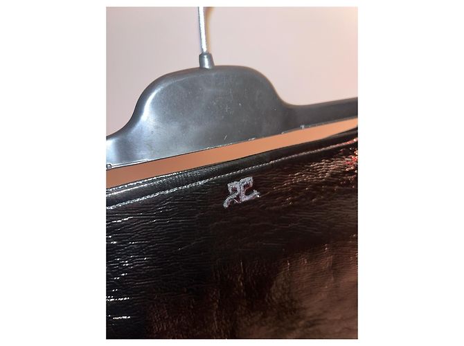 Courreges Minifalda negra de vinilo asimétrica Negro - vista 7