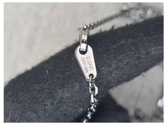 Louis Vuitton Collana Locket LV Ciel SS20 Virgil Abloh Rara Nero Blu chiaro - vista 15