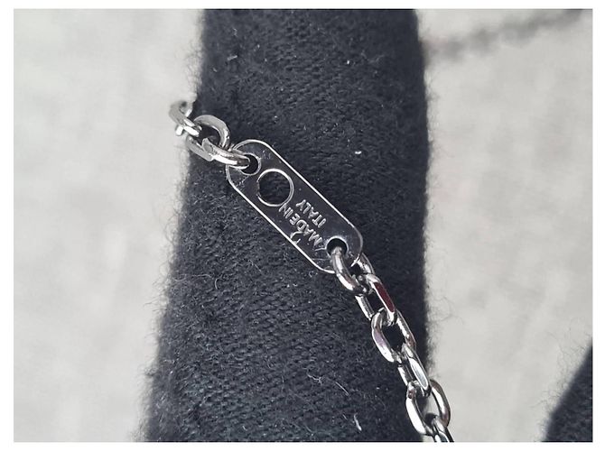 Louis Vuitton Collana Locket LV Ciel SS20 Virgil Abloh Rara Nero Blu chiaro - vista 17