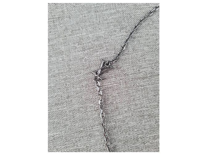 Louis Vuitton Collana Locket LV Ciel SS20 Virgil Abloh Rara Nero Blu chiaro - vista 6