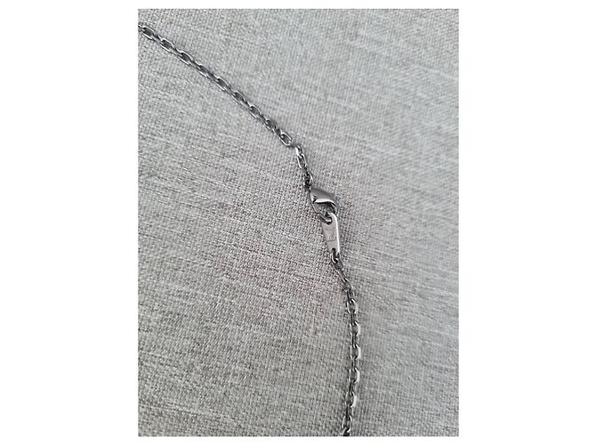 Louis Vuitton Collana Locket LV Ciel SS20 Virgil Abloh Rara Nero Blu chiaro - vista 7