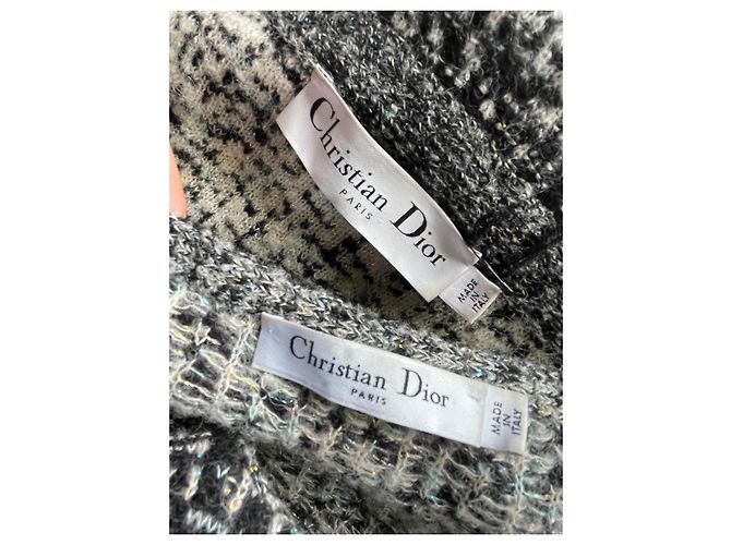 Dior Tweed Kleid und Westen Set Grau - Ansicht 10