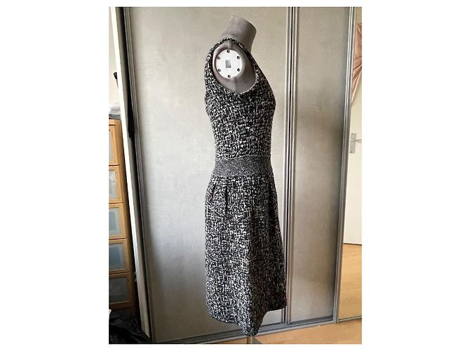 Dior Tweed Kleid und Westen Set Grau - Ansicht 7