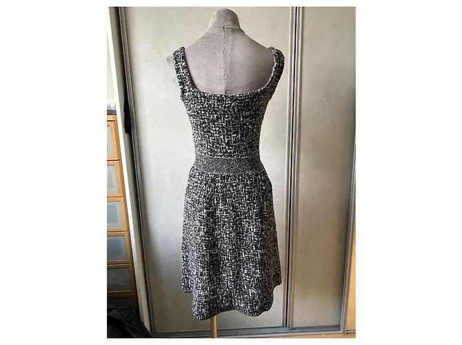Dior Tweed Kleid und Westen Set Grau - Ansicht 8