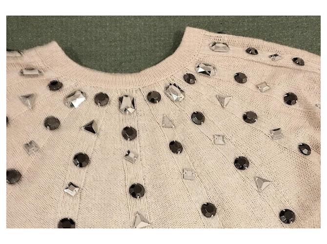 MAX AZRIA BCBG FRANZÖSISCHER CREME-PULLOVER Beige - Ansicht 10